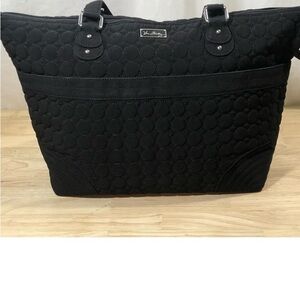 Vera Bradley Black Quilted diaper bag/tote